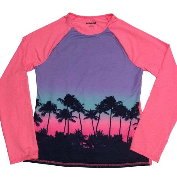 Lands’ End Rashguard swim top 14 - Picture 1 of 4